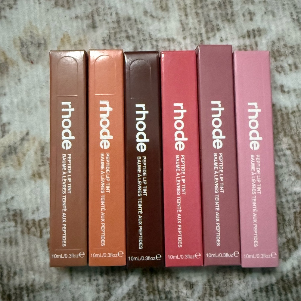 RHODE Peptide Lip Tint Collection - Coral, Chocolate, Rose, Berry